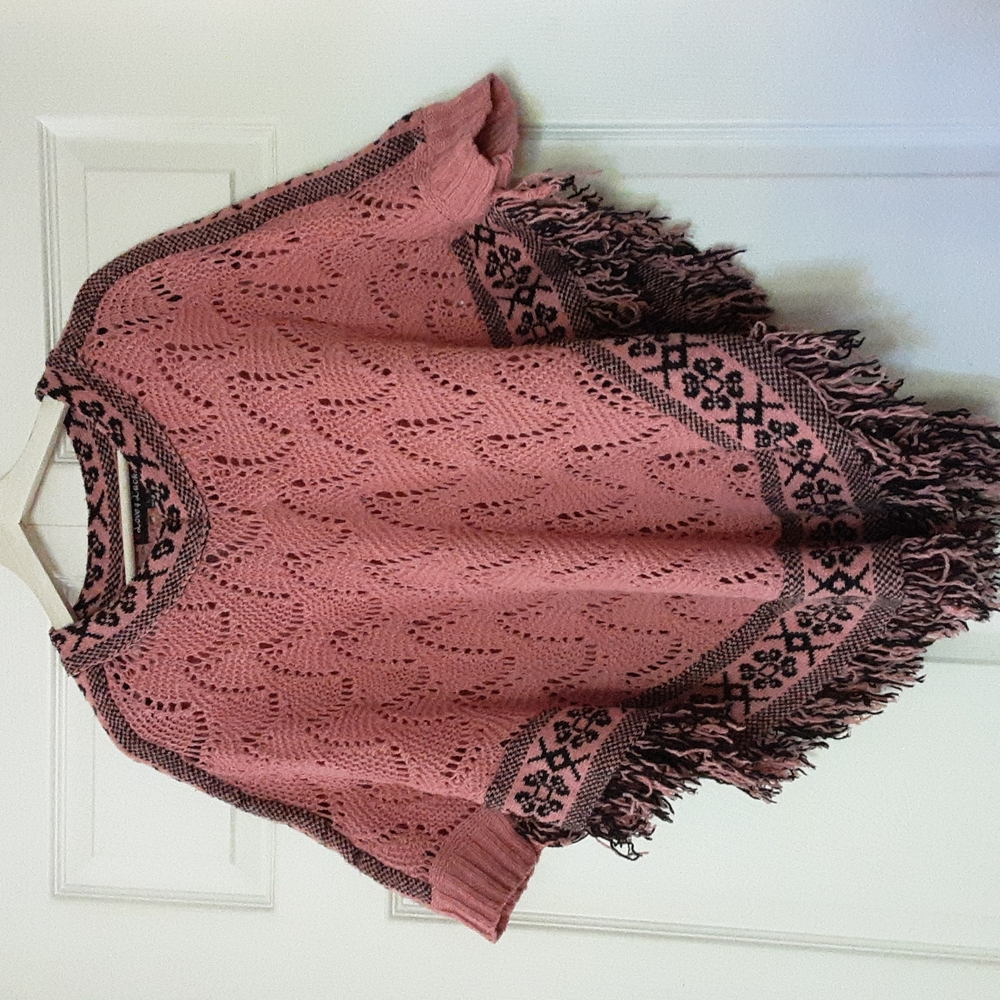 Knit poncho